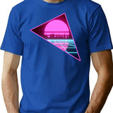 Synthwave Dreams T-Shirt for Men & Women, T-Shirts Graphic Tee - Blue