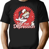 TAKE That Depression Shirt Lucifer Morningstar Comfort Colors Shirt Lucifer Hazbin Hotel Shirt Lucifer Vivziepop Shirt Cartoon Shirt Black Premium Heavyweight Cotton T-Shirt - Black