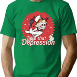 TAKE That Depression Shirt Lucifer Morningstar Comfort Colors Shirt Lucifer Hazbin Hotel Shirt Lucifer Vivziepop Shirt Cartoon Shirt Black Premium Heavyweight Cotton T-Shirt - Green