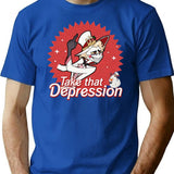 TAKE That Depression Shirt Lucifer Morningstar Comfort Colors Shirt Lucifer Hazbin Hotel Shirt Lucifer Vivziepop Shirt Cartoon Shirt Black Premium Heavyweight Cotton T-Shirt - Blue