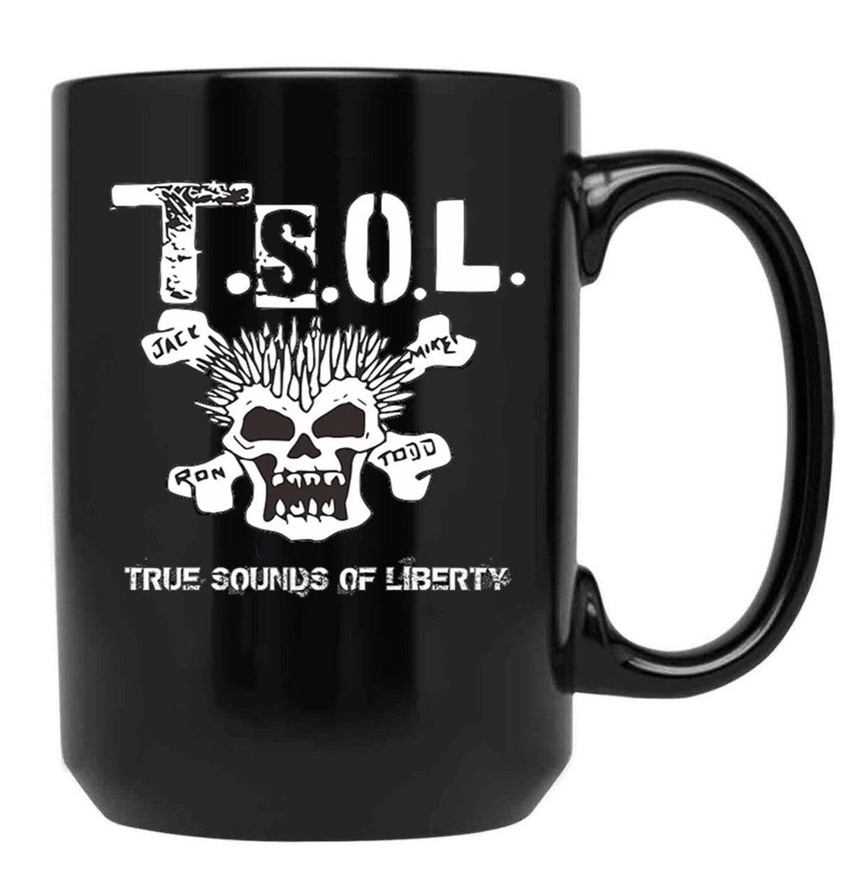 TSOL American Punk Essential Black Coffee Mug, Gift Coffee Mug