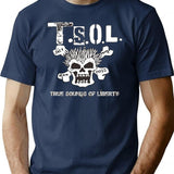 TSOL American Punk Essential Premium Heavyweight Cotton T-Shirt - Navy