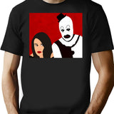 Ta.Ra Minimal Clown Art T-Shirt for Men & Women, T-Shirts Graphic Tee - Black