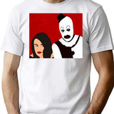 Ta.Ra Minimal Clown Art T-Shirt for Men & Women, T-Shirts Graphic Tee - White