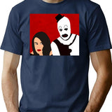 Ta.Ra Minimal Clown Art T-Shirt for Men & Women, T-Shirts Graphic Tee - Navy