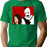 Ta.Ra Minimal Clown Art T-Shirt for Men & Women, T-Shirts Graphic Tee - Green