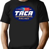 Taca Airlines Logo (1966-1998) T-Shirt for Men & Women, T-Shirts Graphic Tee - Black