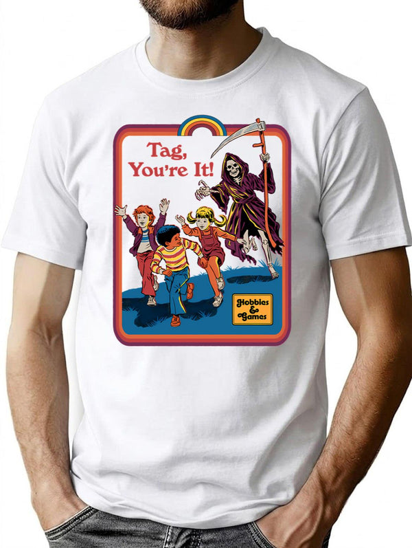 Tag You'Re It T-Shirt for Men & Women, T-Shirts Graphic Tee - White