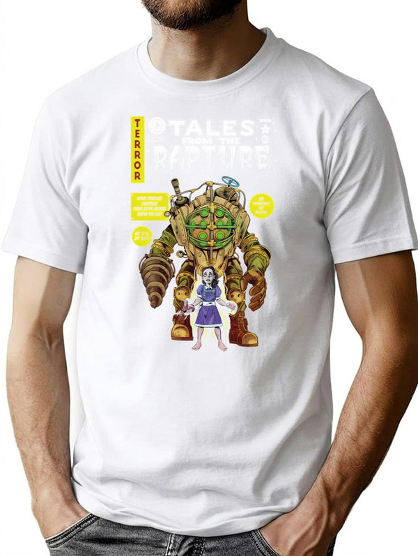 Tales From The Rapture Vintage Comic Parody T-Shirt for Men & Women, T-Shirts Graphic Tee - White