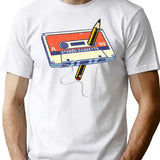 Tape Cassette And A Pencil 70'S 80'S And 90'S Vintage T-Shirt for Men & Women, T-Shirts Graphic Tee - White
