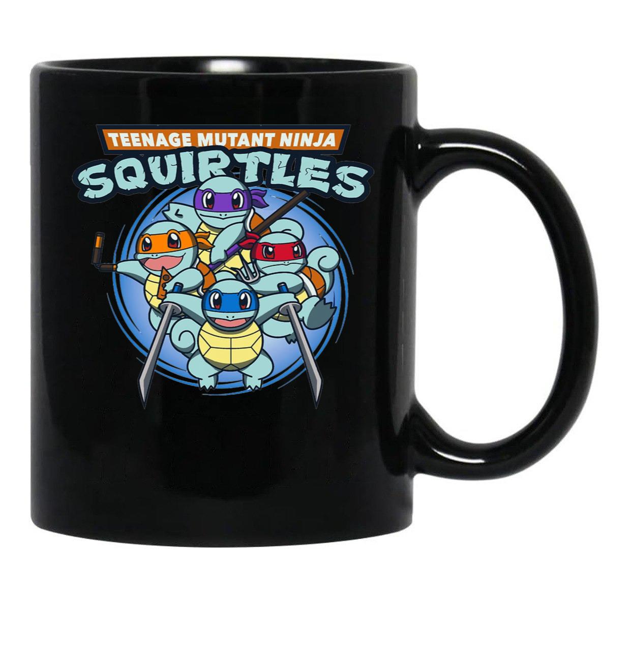 Teenage Mutant Squirtles Black Coffee Mug, Gift Coffee Mug - Black