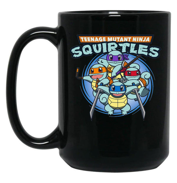Teenage Mutant Squirtles Black Coffee Mug, Gift Coffee Mug - Black
