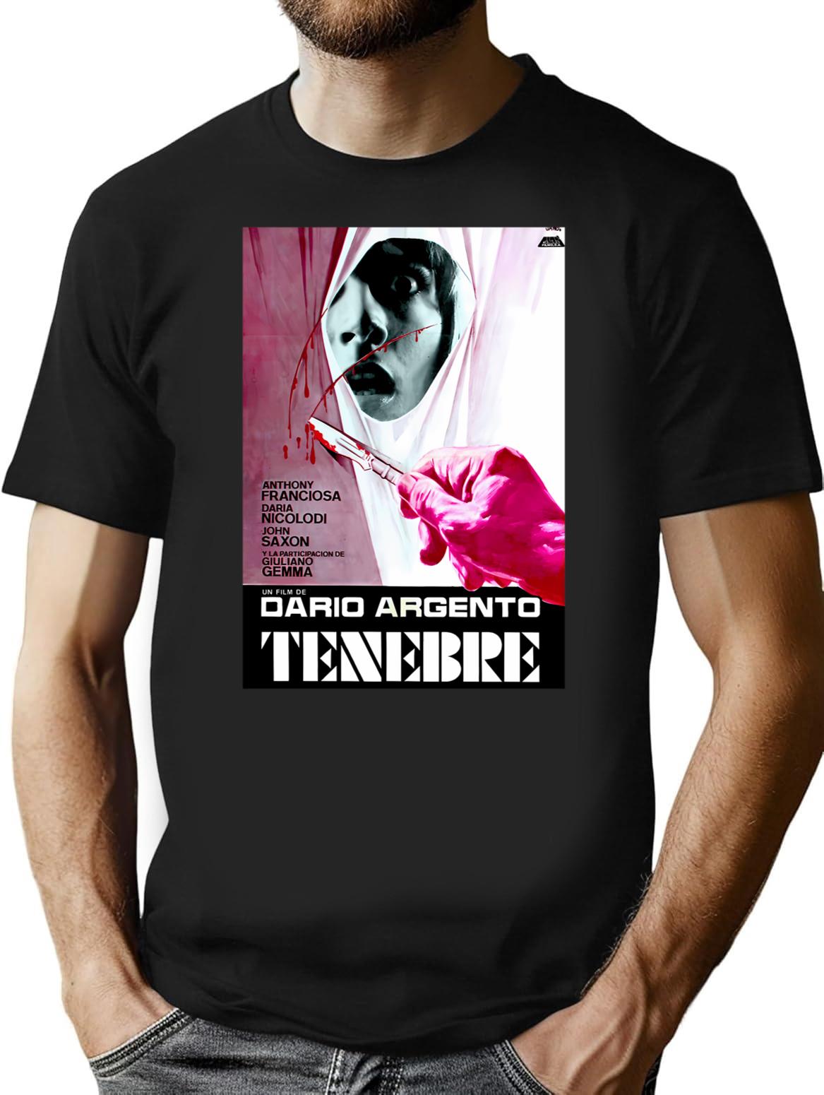 Tenebre (1982) Dario Argento T-Shirt for Men & Women, T-Shirts Graphic Tee - Black