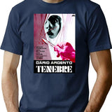 Tenebre (1982) Dario Argento T-Shirt for Men & Women, T-Shirts Graphic Tee - Navy