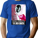 Tenebre (1982) Dario Argento T-Shirt for Men & Women, T-Shirts Graphic Tee - Blue
