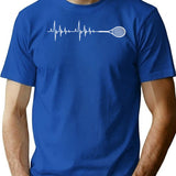 Tennis Is Life Heartbeat T-Shirt for Men & Women, T-Shirts Graphic Tee - Blue