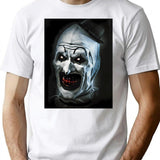 Ter.Rifier Medium Horror T-Shirt for Men & Women, T-Shirts Graphic Tee - White