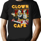 Terrfier Clown Cafe Art The Clown T-Shirt for Men & Women, T-Shirts Graphic Tee - Black
