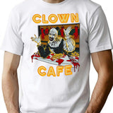Terrfier Clown Cafe Art The Clown T-Shirt for Men & Women, T-Shirts Graphic Tee - White