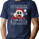 Terri.Fier 3 San.Ta Christmas T-Shirt for Men & Women, T-Shirts Graphic Tee - Navy