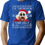 Terri.Fier 3 San.Ta Christmas T-Shirt for Men & Women, T-Shirts Graphic Tee - Blue