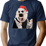 Terrifer Santa Claus Horror Christmas T-Shirt for Men & Women, T-Shirts Graphic Tee - Navy