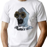 Terrifer Scary Movie T-Shirt for Men & Women, T-Shirts Graphic Tee - White