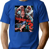 Terrifier 2- All Characters T-Shirt for Men & Women, T-Shirts Graphic Tee - Blue