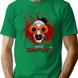 Terrifier 2 Art The Clown Sunflower Sunglasses Horror Movie T-Shirt for Men & Women, T-Shirts Graphic Tee - Green