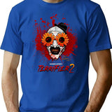 Terrifier 2 Art The Clown Sunflower Sunglasses Horror Movie T-Shirt for Men & Women, T-Shirts Graphic Tee - Blue