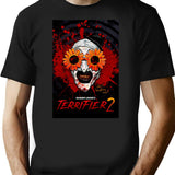 Terrifier 2 Art The Clown Sunflower Sunglasses Movie Poster T-Shirt for Men & Women, T-Shirts Graphic Tee - Black
