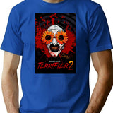 Terrifier 2 Art The Clown Sunflower Sunglasses Movie Poster T-Shirt for Men & Women, T-Shirts Graphic Tee - Blue