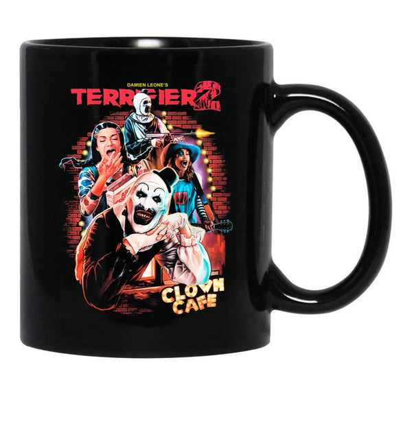 Terrifier 2 Clown Cafe6 Black Coffee Mug, Gift Coffee Mug - Black