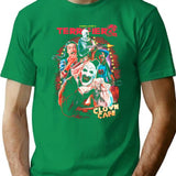Terrifier 2 Clown Cafe6 Premium Heavyweight Cotton T-Shirt - Green