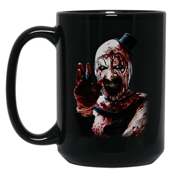Terrifier 2 Fan Art Classic Black Coffee Mug, Gift Coffee Mug - Black