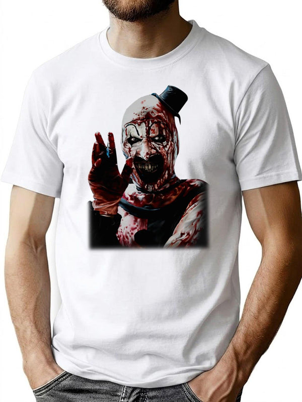 Terrifier 2 Fan Art Classic Premium Heavyweight Cotton T-Shirt - White
