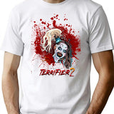 Terrifier 2 Little Pale Girl Art The Clown Horror Movie T-Shirt for Men & Women, T-Shirts Graphic Tee - White
