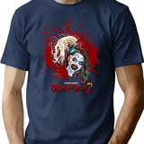 Terrifier 2 Little Pale Girl Art The Clown Horror Movie T-Shirt for Men & Women, T-Shirts Graphic Tee - Navy