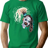 Terrifier 2 Little Pale Girl Art The Clown Spooky Horror Movie T-Shirt for Men & Women, T-Shirts Graphic Tee - Green