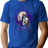 Terrifier 2 Little Pale Girl Art The Clown Sunflower Sunglasses Horror Movie T-Shirt for Men & Women, T-Shirts Graphic Tee - Blue