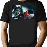 Terrifier 2 - Little Pale Girl Holding The Head Of Art The Clown T-Shirt for Men & Women, T-Shirts Graphic Tee - Black