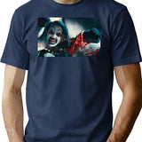 Terrifier 2 - Little Pale Girl Holding The Head Of Art The Clown T-Shirt for Men & Women, T-Shirts Graphic Tee - Navy