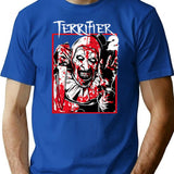 Terrifier 2 Movie T-Shirt for Men & Women, T-Shirts Graphic Tee - Blue