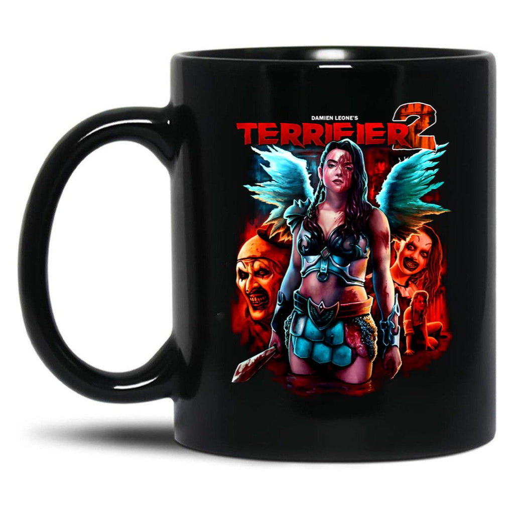 Terrifier 2 No Escape Black Coffee Mug, Gift Coffee Mug