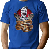 Terrifier 2 (2) T-Shirt for Men & Women, T-Shirts Graphic Tee - Blue