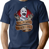 Terrifier 2T- T-Shirt for Men & Women, T-Shirts Graphic Tee - Navy