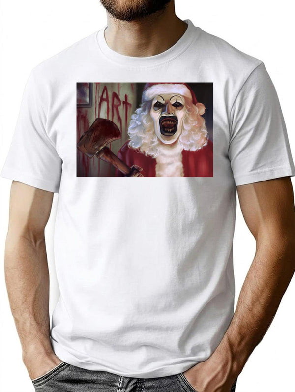 Terrifier 3 Art The Christmas Clown 688 Premium Heavyweight Cotton T-Shirt - White