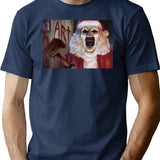 Terrifier 3 Art The Christmas Clown 688 Premium Heavyweight Cotton T-Shirt - Navy