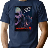 Terrifier 3 Art The Clown Movie Poster 70'S Style T-Shirt for Men & Women, T-Shirts Graphic Tee - Navy