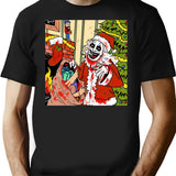 Terrifier 3 Christmas Fan Art T-Shirt for Men & Women, T-Shirts Graphic Tee - Black
